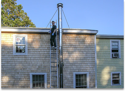 Pre Fab Chimney Installation