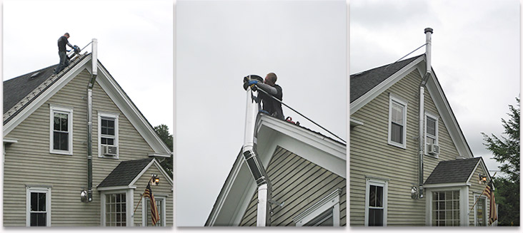 Pre Fab Chimney Installation